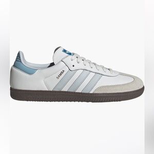 NIB adidas Samba OG Sneaker • White / Halo Blue / Gum • 10.5 women’s / 9.5 men’s